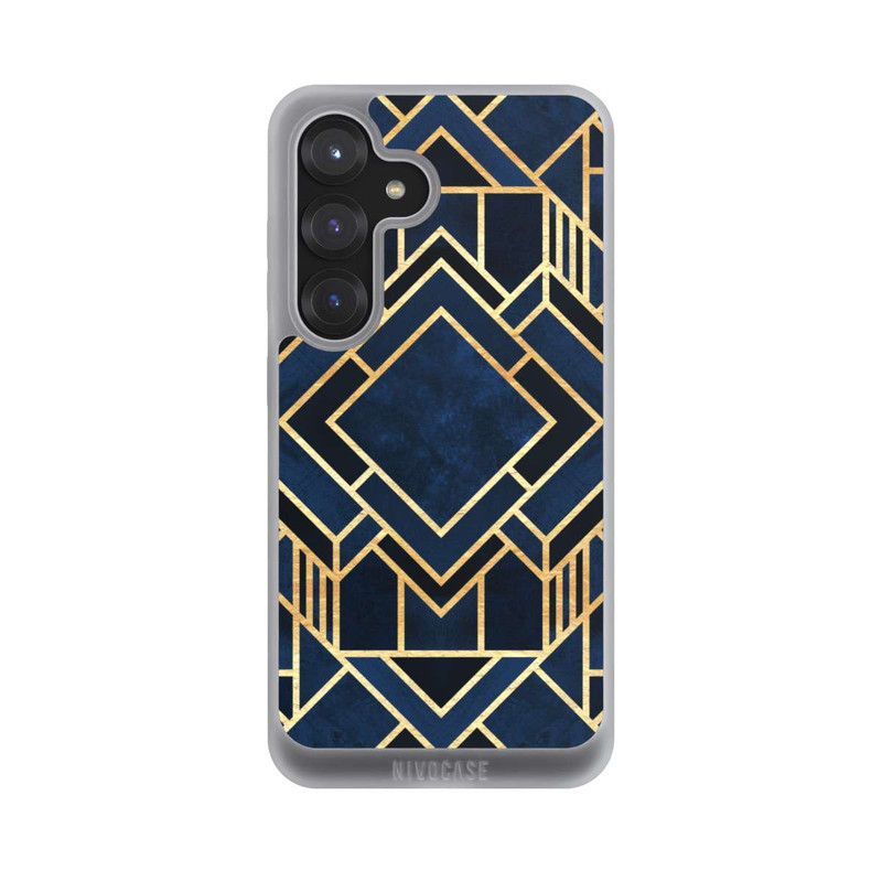 Galaxy S25 NIVOpure Art Deco Blue Gold Print
