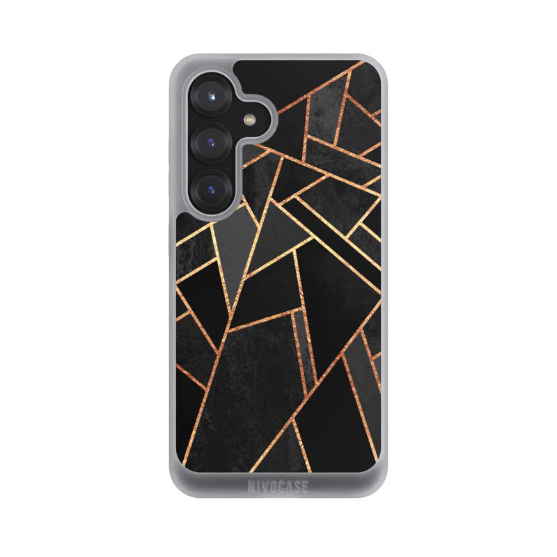 Galaxy S25 NIVOpure Schwarze Nacht Gold Druck