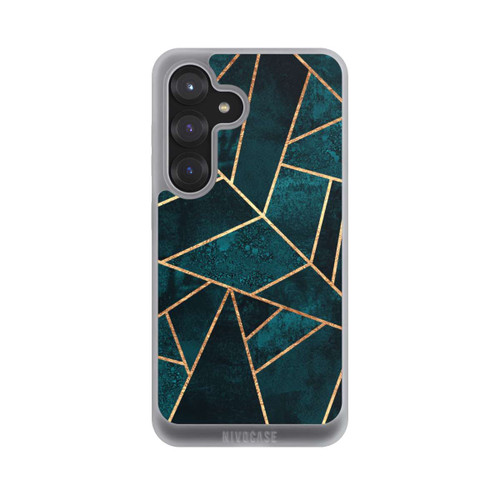 Samsung Galaxy S25 NIVOpure Tief Blaugrün Stein Gold Druck
