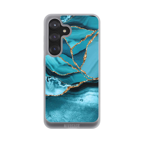 Samsung Galaxy S25 NIVOpure Eisblaue Marmor Landschaft