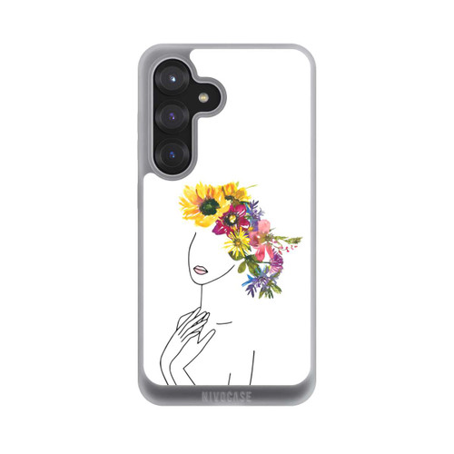 Samsung Galaxy S25 NIVOpure Line Art Frau mit Blumenkrone