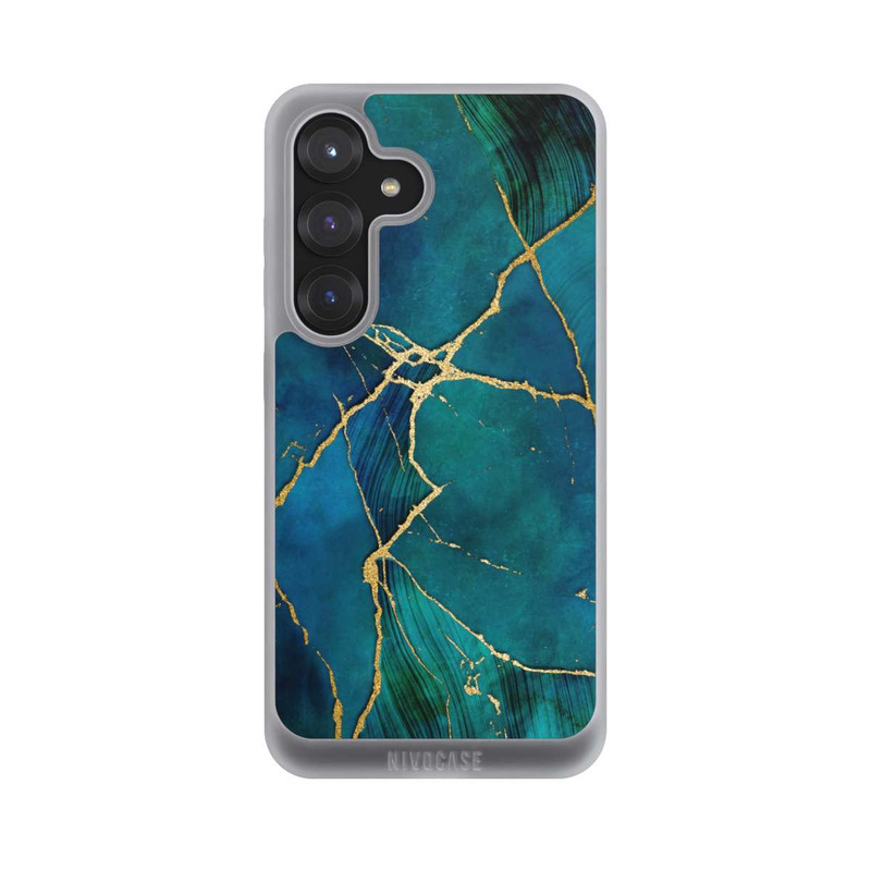 Galaxy S25 NIVOpure Mineralischer Glamourlook Blaugold