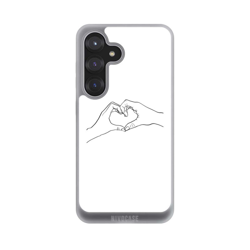 Galaxy S25 NIVOpure Herz Hände Line Art