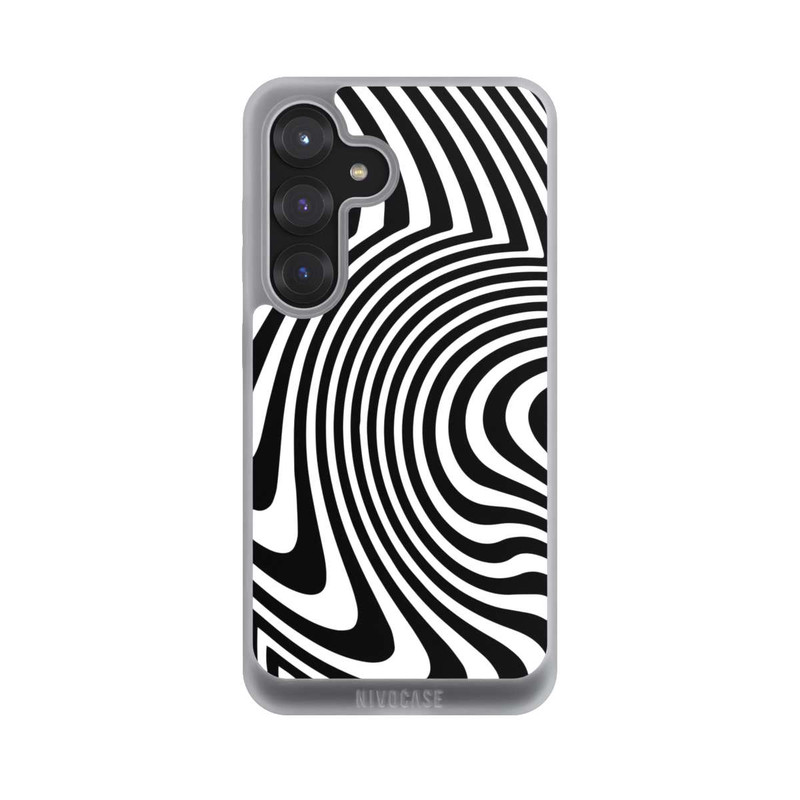 Galaxy S25 NIVOpure schwarz-weiße Wellen