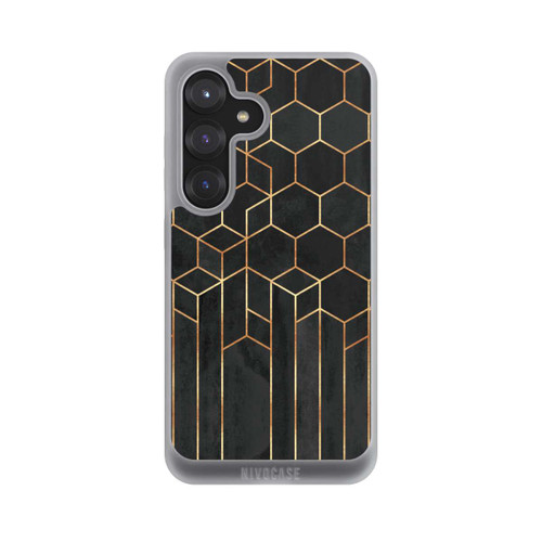 Samsung Galaxy S25 NIVOpure Schwarze Sechsecke