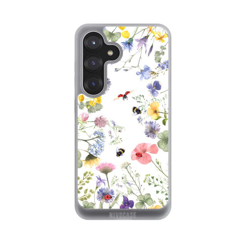 Samsung Galaxy S25 NIVOpure Bunte Frühlingsblumen und Bienen