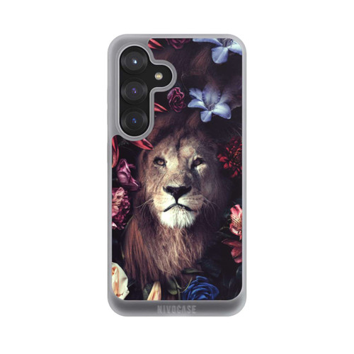 Samsung Galaxy S25 NIVOpure Löwe Blumenrahmen