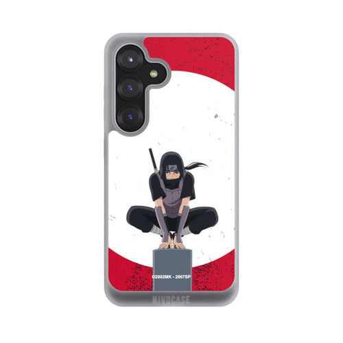 Samsung Galaxy S25 NIVOpure Itachi Uchiha Symbol Roter Hintergrund