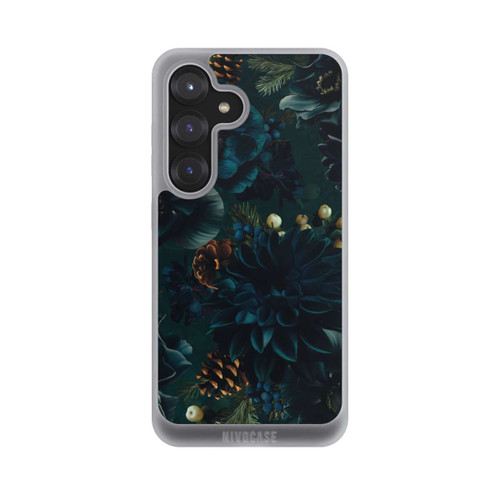 Samsung Galaxy S25 NIVOpure Blumenmuster Grün und Blau