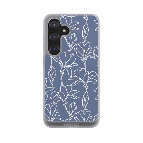 Samsung Galaxy S25 NIVOpure Flower Silhouettes on Blue