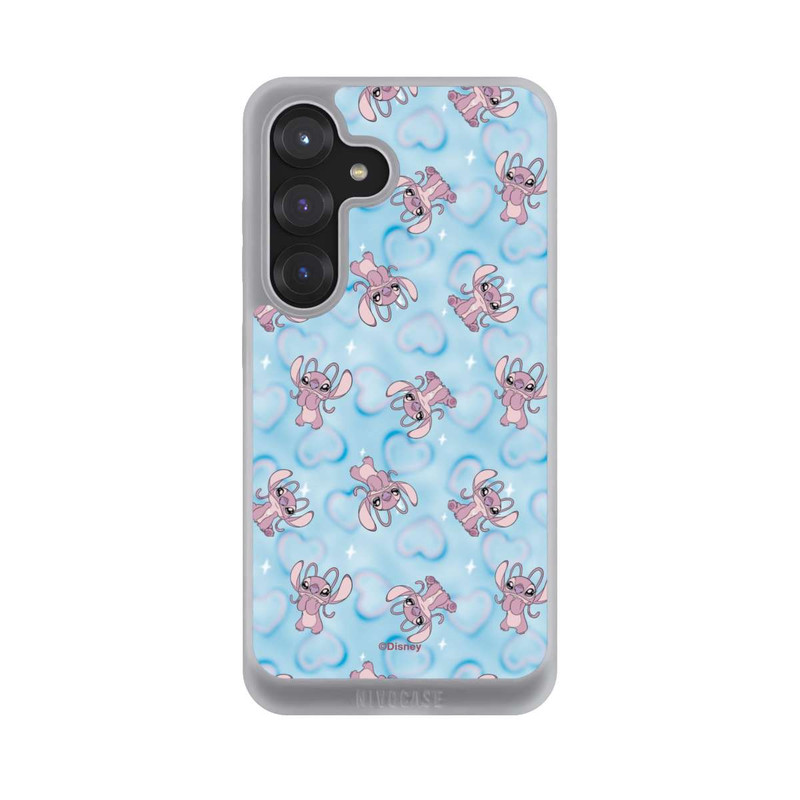 Galaxy S25 NIVOpure Lilo & Stitch Angel Pattern Blue Hearts