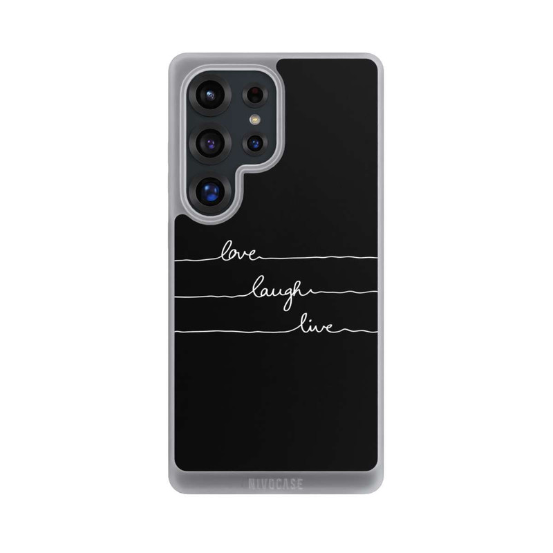 Galaxy S25 Ultra NIVOpure Love Laugh Live blanc/noir