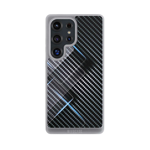 Samsung Galaxy S25 Ultra NIVOpure Blaue Linien auf Karbon