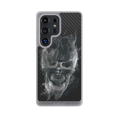 Samsung Galaxy S25 Ultra NIVOpure rauchender Totenkopf Carbon