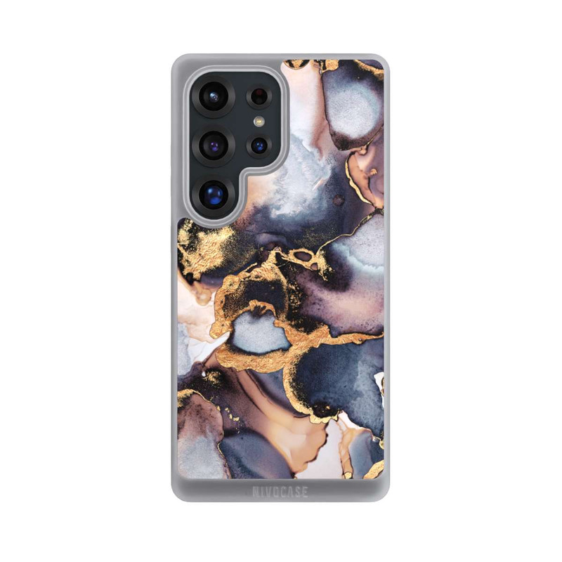 Galaxy S25 Ultra NIVOpure Verträumte Tinte Grau-Golddruck