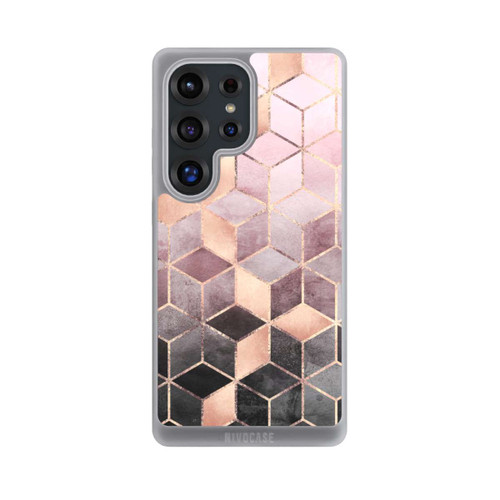 Samsung Galaxy S25 Ultra NIVOpure Imprimé Cubes Dégradés Gris Rose