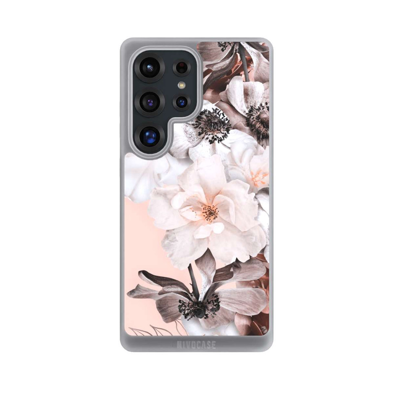 Galaxy S25 Ultra NIVOpure Mur de fleurs roses