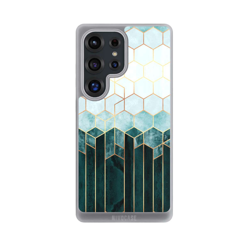 Galaxy S25 Ultra NIVOpure Blaugrüne Sechsecke