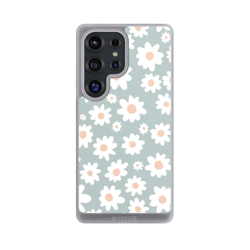 Galaxy S25 Ultra NIVOpure Gänseblümchen Muster grün