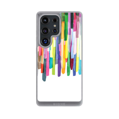 Samsung Galaxy S25 Ultra NIVOpure Rayures colorées fond blanc