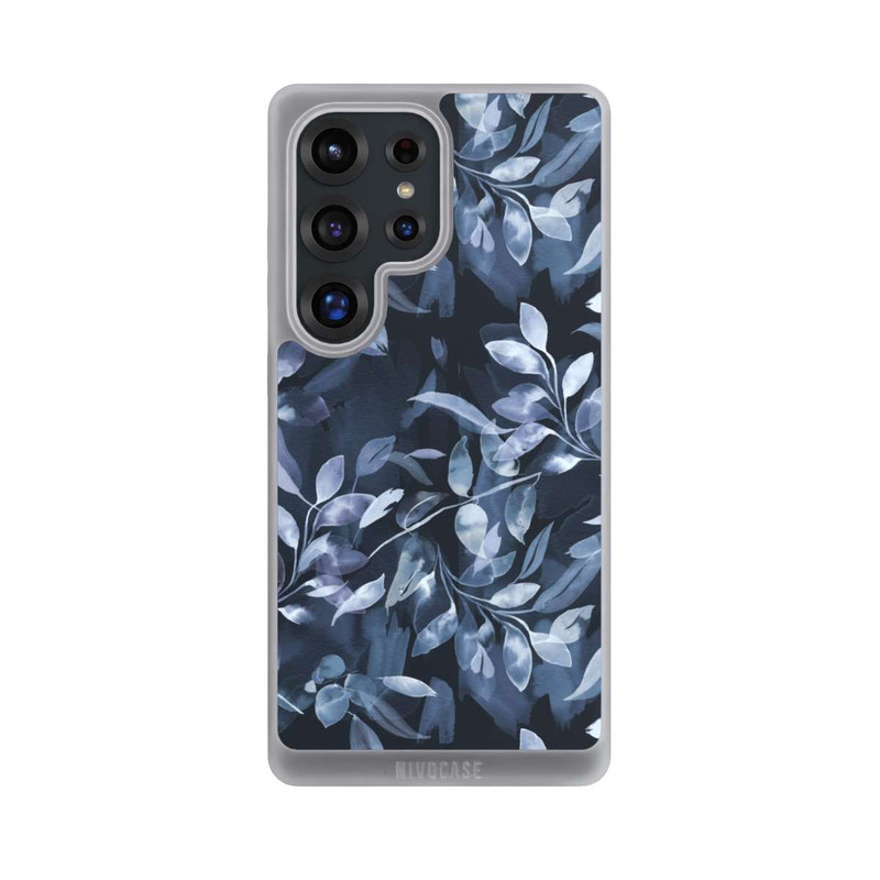 Galaxy S25 Ultra NIVOpure Watercolor Mystic Leaves Navy