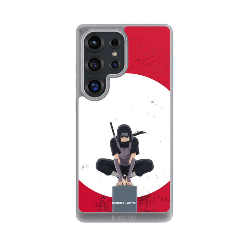 Galaxy S25 Ultra NIVOpure Itachi Uchiha Symbol Roter Hintergrund