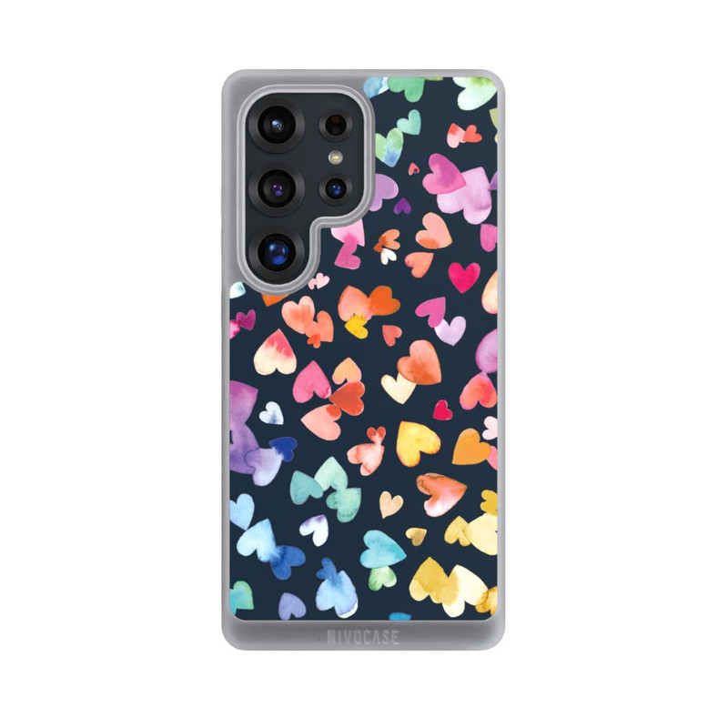Galaxy S25 Ultra NIVOpure Valentinstag Herzen Schwarz