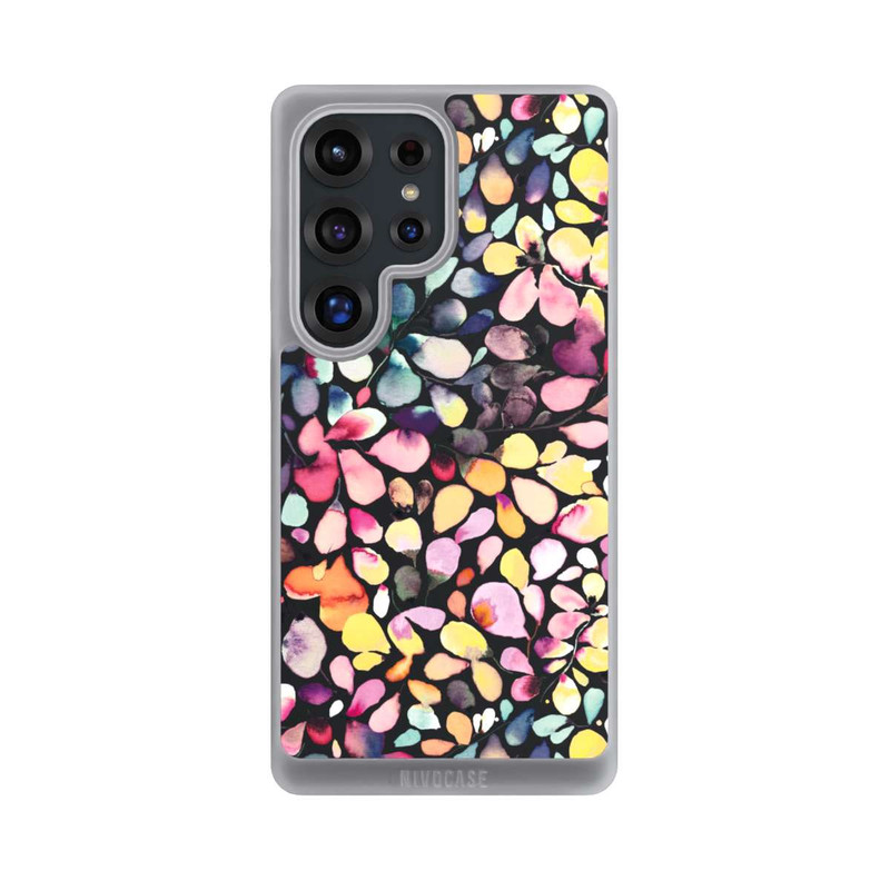 Galaxy S25 Ultra NIVOpure Eucalyptus Watercolor Leaves Black
