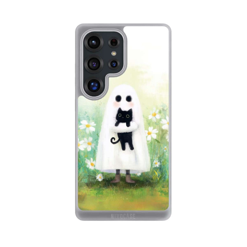 Galaxy S25 Ultra NIVOpure Geist und Katze Halloween mit KI