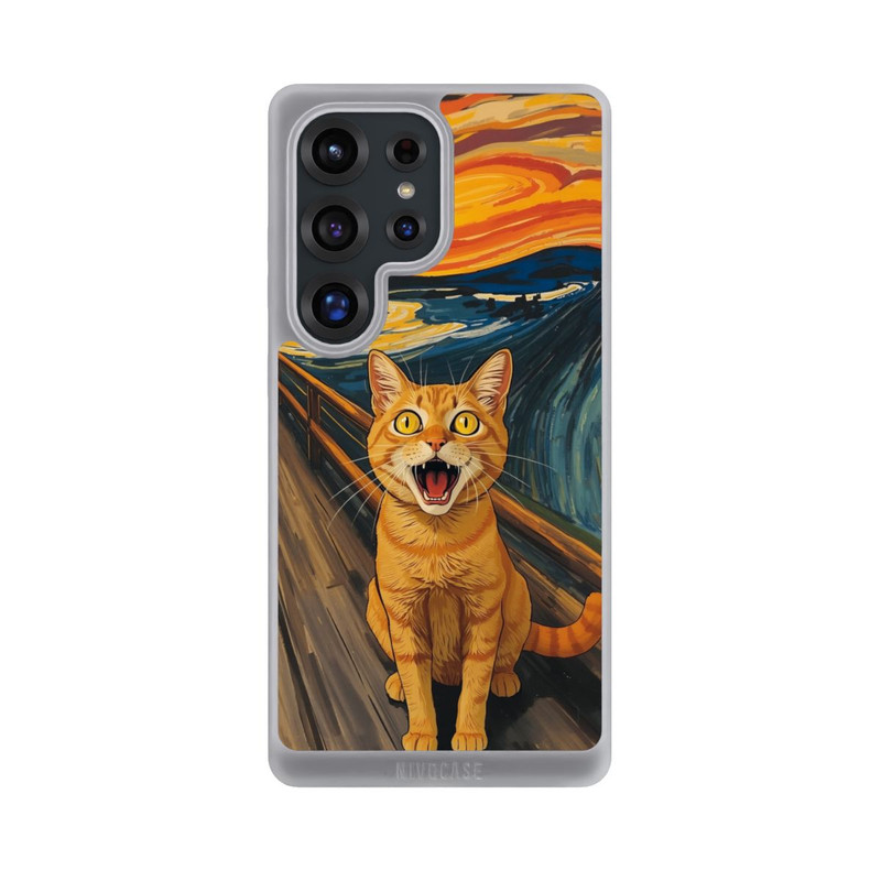Galaxy S25 Ultra NIVOpure The Scream Cat with AI