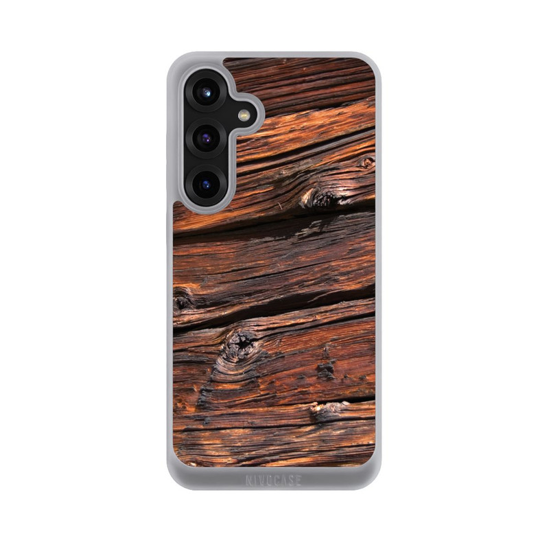 Galaxy S25 + NIVOpure Verwitterte Holzplanken
