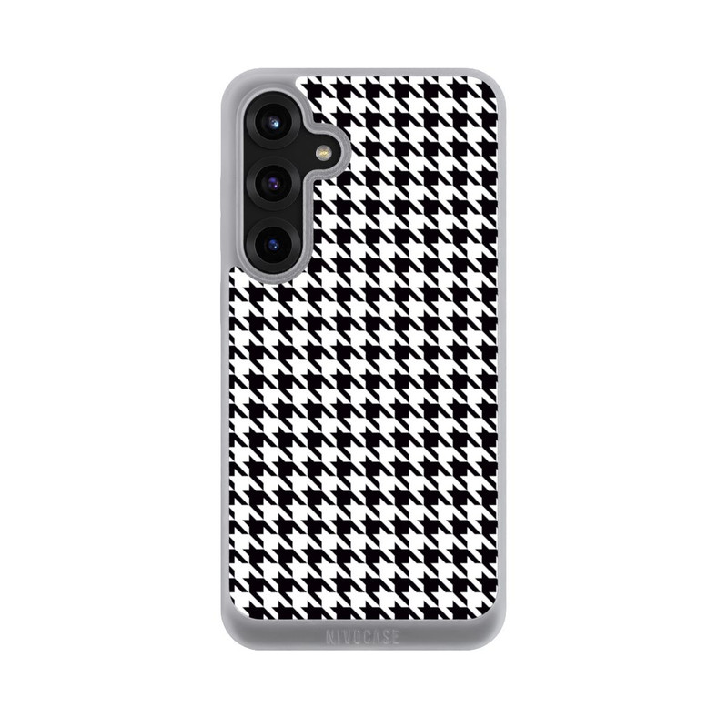 Galaxy S25 + NIVOpure Pied de Poule Noir Blanc