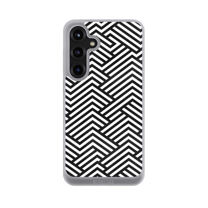 Galaxy S25 + NIVOpure Schwarz und Weiß ZigZag