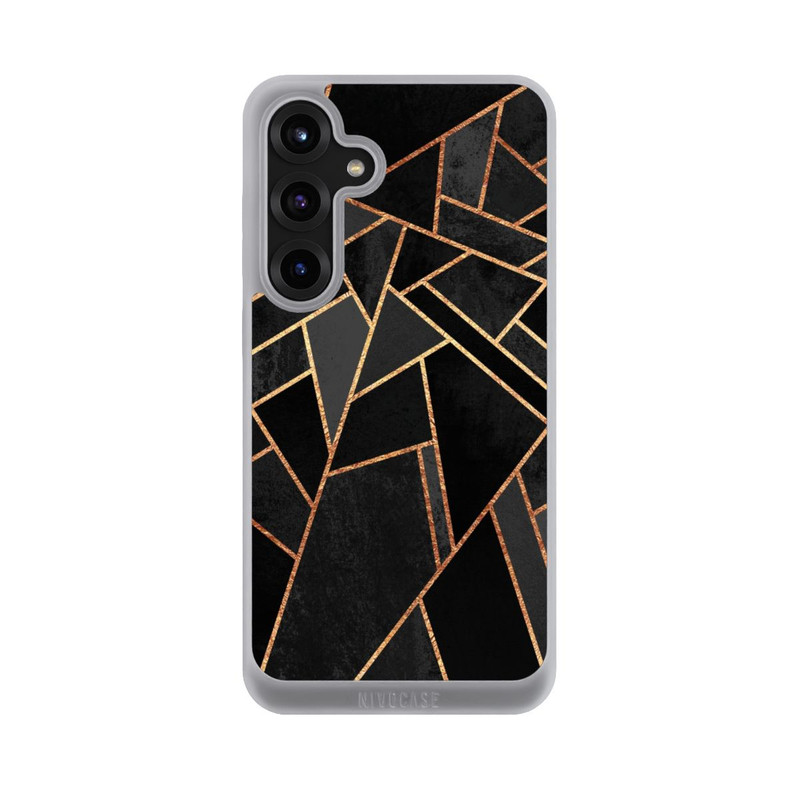 Galaxy S25 + NIVOpure Schwarze Nacht Gold Druck