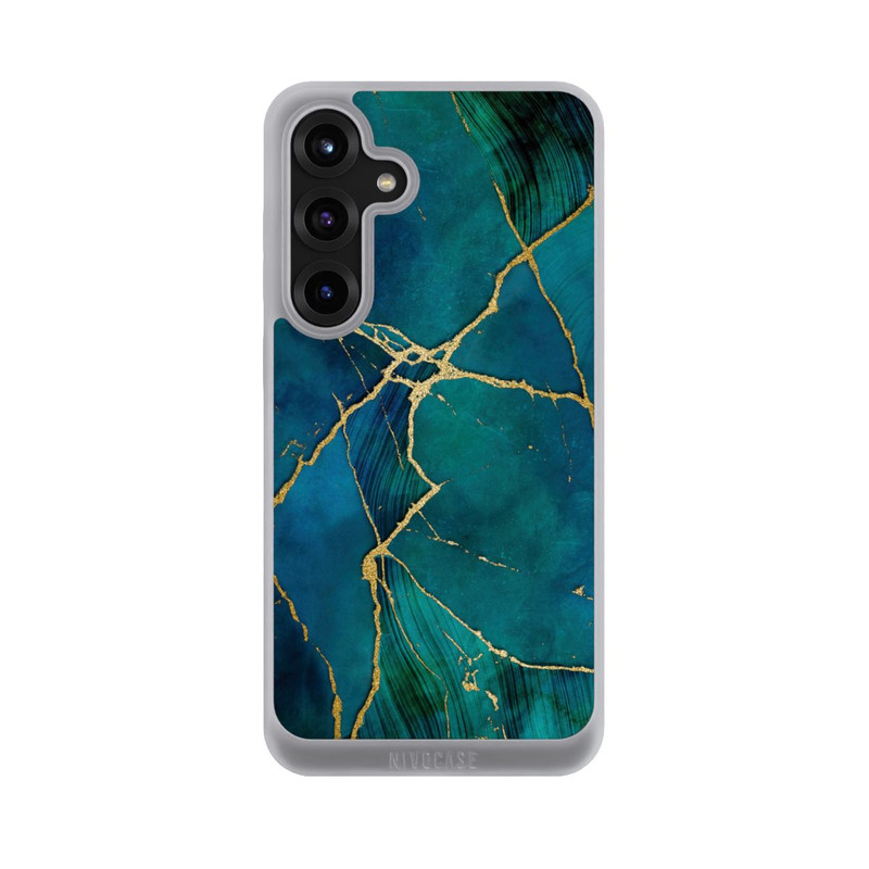 Galaxy S25 + NIVOpure Look minéral glamour bleu or
