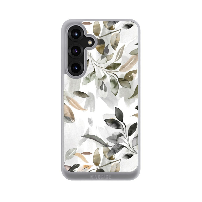 Galaxy S25 + NIVOpure Watercolor Neutral Leaves