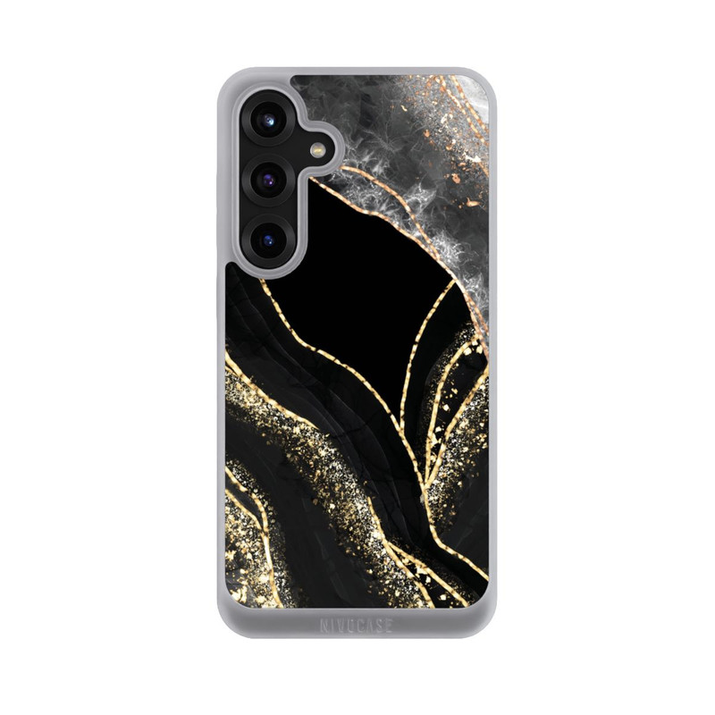 Galaxy S25 + NIVOpure Marbre Sombre Or
