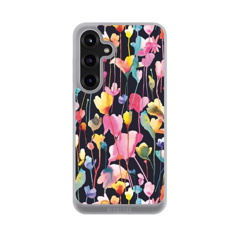 Galaxy S25 + NIVOpure Fleurs sauvages Noir