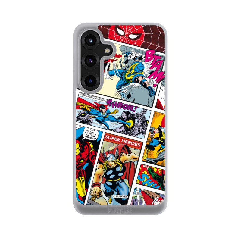 Galaxy S25 + NIVOpure Marvel Retro Comic Blue