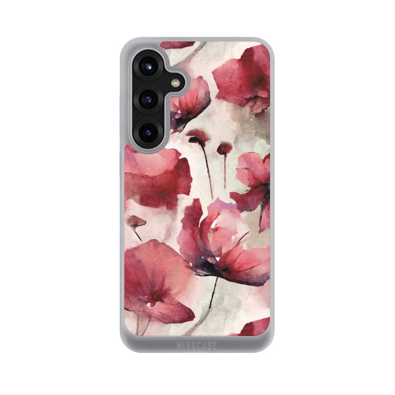 Galaxy S25 + NIVOpure Wilde Mohnblumen Aquarell mit KI