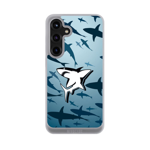 Samsung Galaxy S25+  NIVOpure Haie Muster Blau
