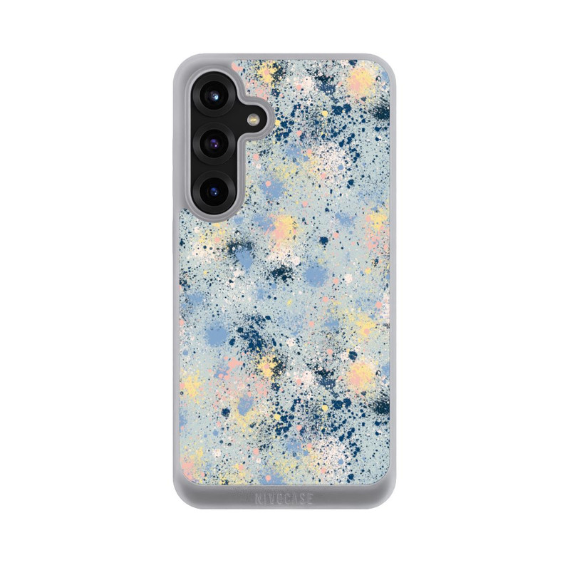 Galaxy S25 + NIVOpure Tintentropfen Staub Textur Blau