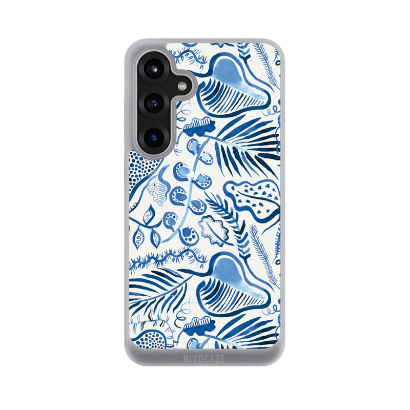 Galaxy S25 + NIVOpure Tropical Forest Leaves Blue