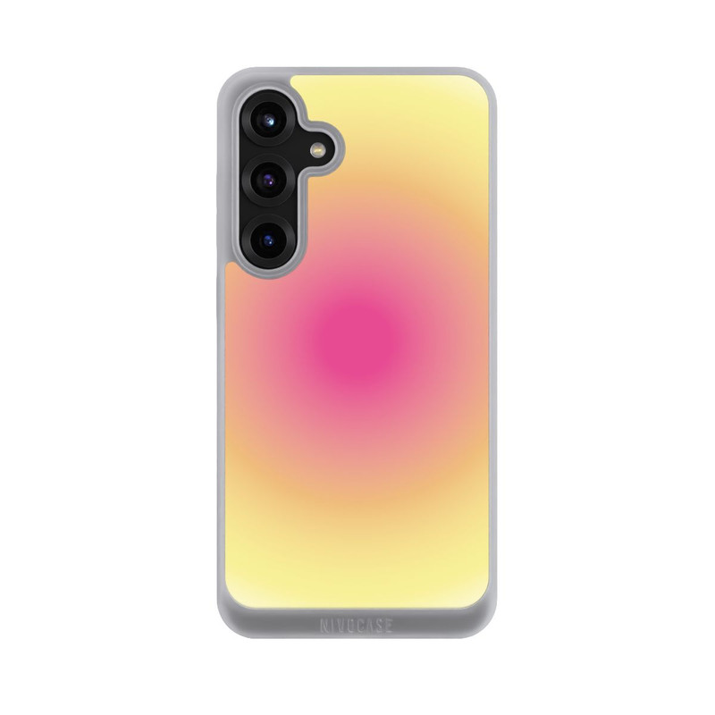 Galaxy S25 + NIVOpure Aura jaune rose cercle