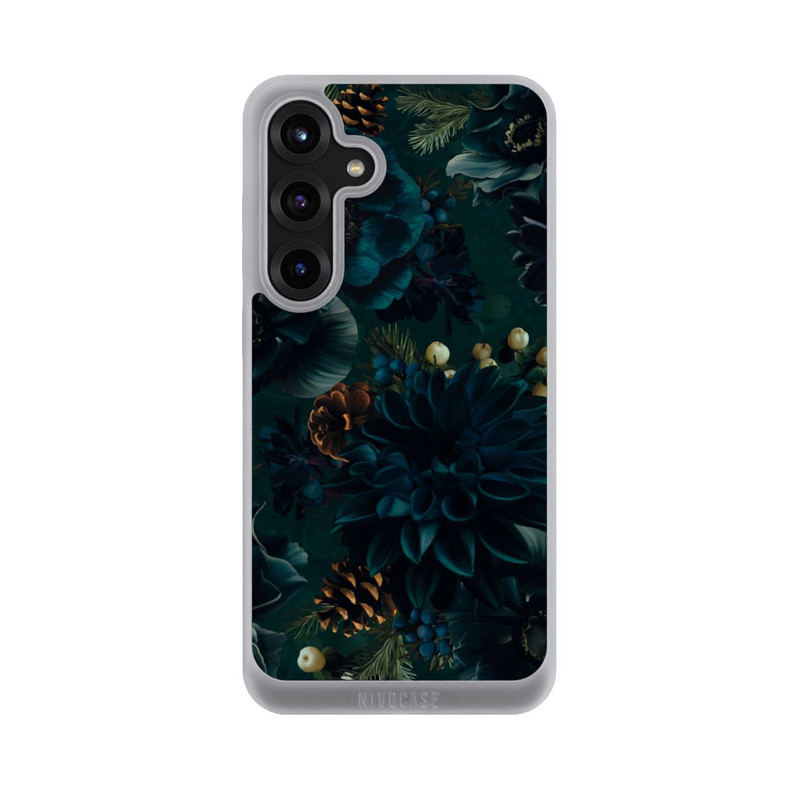 Galaxy S25 + NIVOpure Flowers Pattern Green and Blue