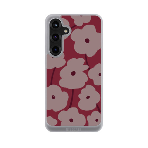Samsung Galaxy S25+  NIVOpure Minimalistische Blumen Bordeaux