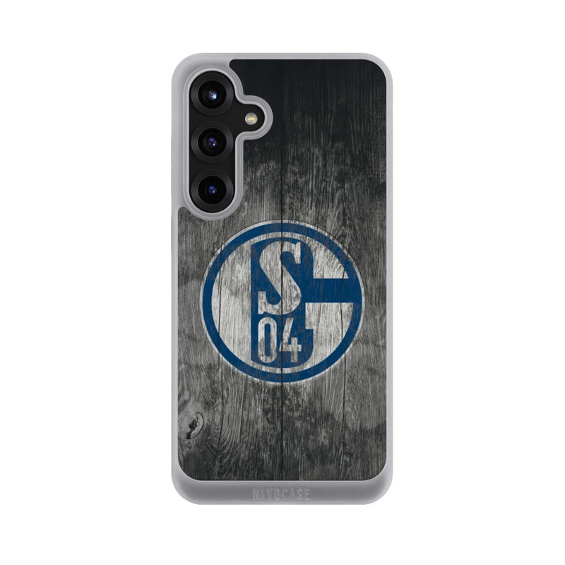 Galaxy S25 + NIVOpure Schalke 04 Holz Look