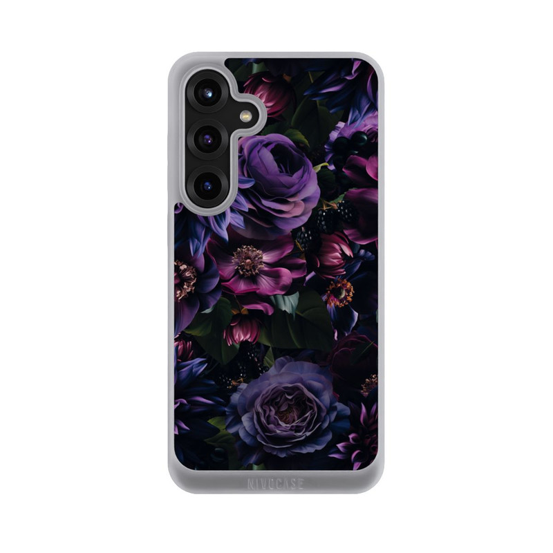 Galaxy S25 + NIVOpure Dark Purple Flowers