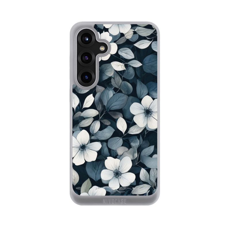 Galaxy S25 + NIVOpure Blaue Negativblumen mit KI
