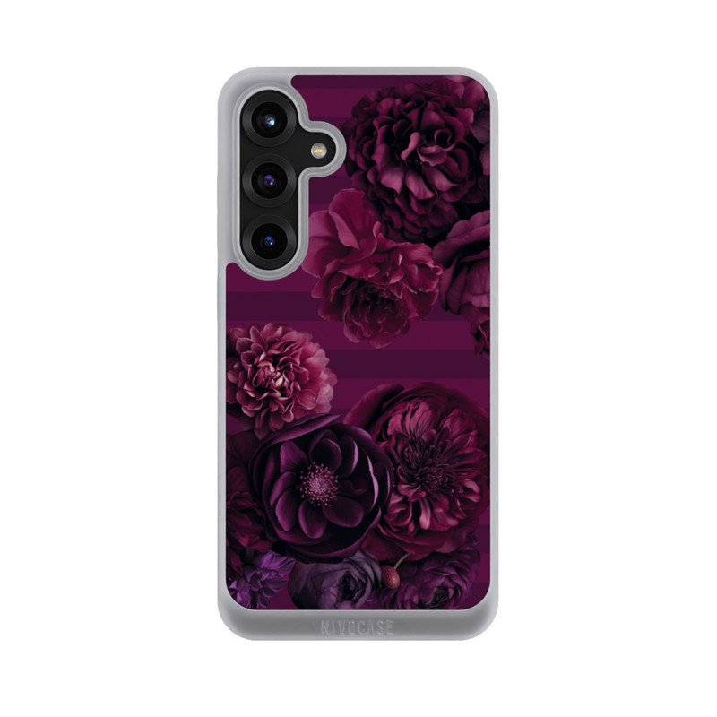 Galaxy S25 + NIVOpure Majestic Baroque Blossom Dream Burgundy Pink with AI